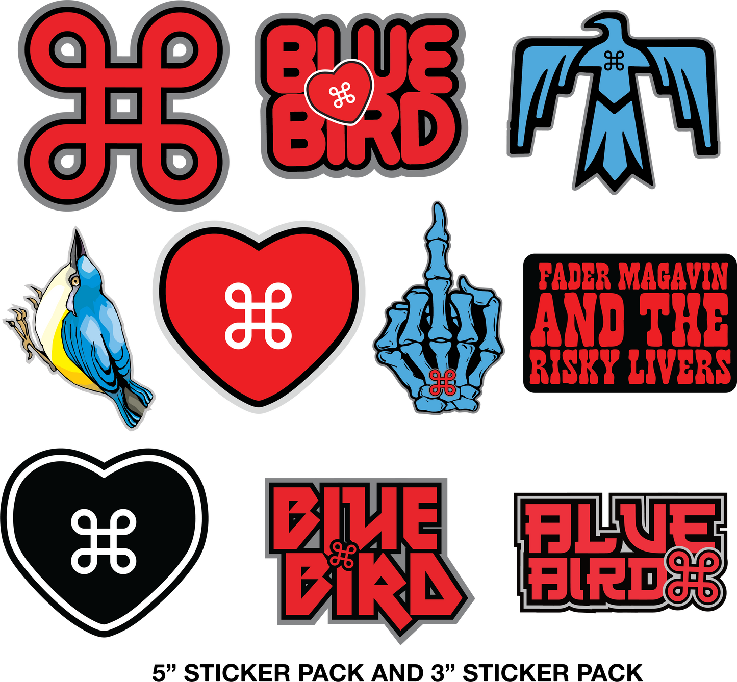 BLUEBIRD LOGO STICKER PACK