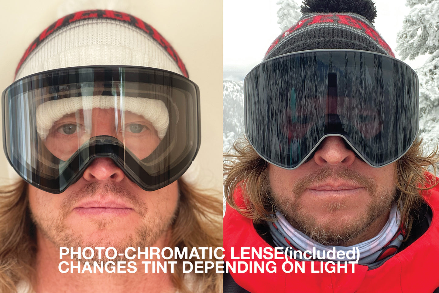 BLUEBIRD MAGNETIC SNOW GOGGLES WITH 3 LENSES. (PHOTO-CHROMATIC LENSE INCLUDED)