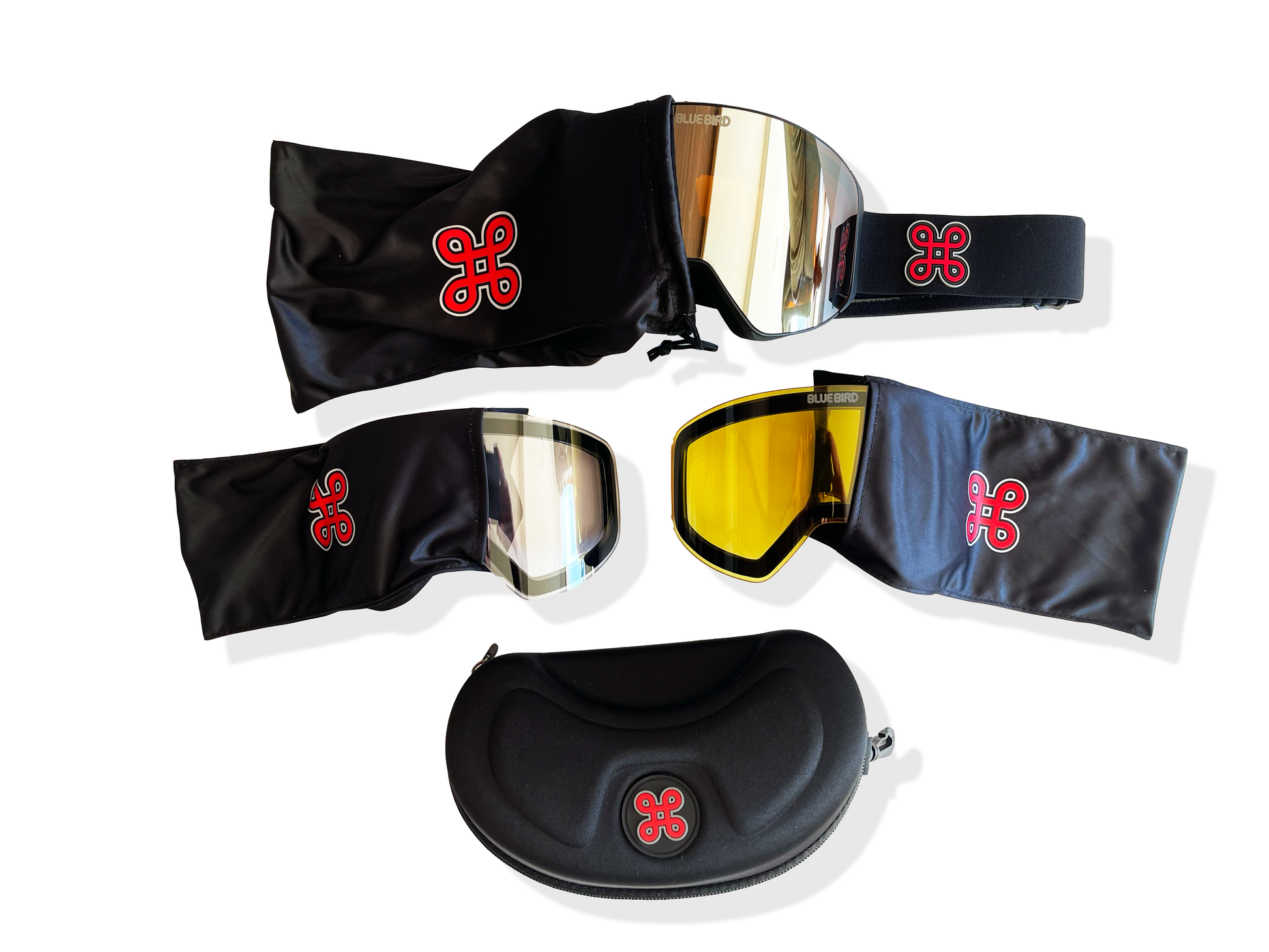 bird goggles BLUEBIRD MAGNETIC SNOW GOGGLES WITH 3 LENSES. (PHOTO-CHROMATIC LENSE I – BLUEBIRD WAX